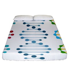 Genetic Dna Blood Flow Cells Fitted Sheet (king Size) by Mariart