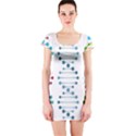 Genetic Dna Blood Flow Cells Short Sleeve Bodycon Dress View1