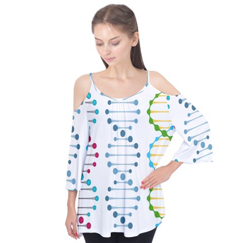 Genetic Dna Blood Flow Cells Flutter Tees by Mariart