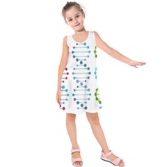 Genetic Dna Blood Flow Cells Kids  Sleeveless Dress by Mariart