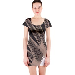 Head Lice Killer Hair Short Sleeve Bodycon Dress by Mariart