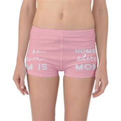 Home Love Mom Sexy Pink Boyleg Bikini Bottoms