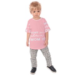 Home Love Mom Sexy Pink Kids  Raglan Tee