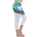 Colored Lines Rainbow Capri Winter Leggings  View3