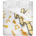 Isolated Three Dimensional Negative Roll Musical Notes Movie Duvet Cover Double Side (California King Size) View2