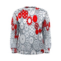 Iron Chain White Red Women s Sweatshirt