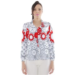 Iron Chain White Red Wind Breaker (Women)