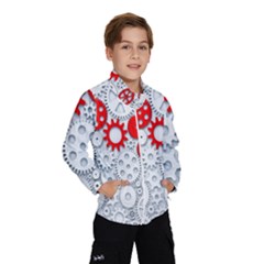 Iron Chain White Red Wind Breaker (Kids)