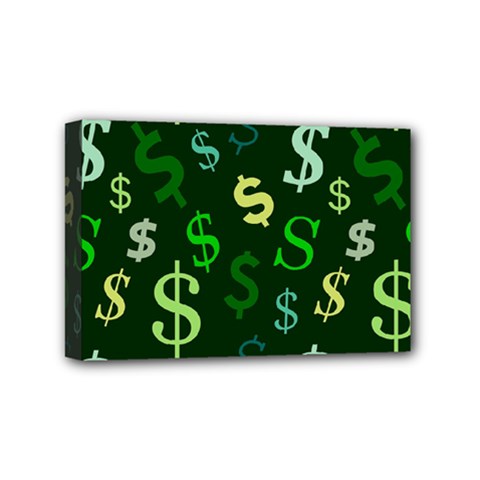 Money Us Dollar Green Mini Canvas 6  X 4 