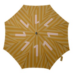 Number 1 Line Vertical Yellow Pink Orange Wave Chevron Hook Handle Umbrellas (large) by Mariart