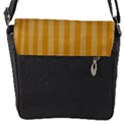 Number 1 Line Vertical Yellow Pink Orange Wave Chevron Flap Messenger Bag (S) View1