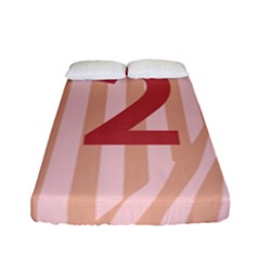 Number 2 Line Vertical Red Pink Wave Chevron Fitted Sheet (full/ Double Size) by Mariart