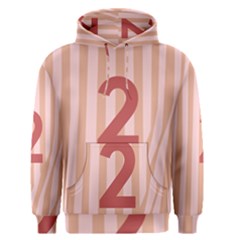 Number 2 Line Vertical Red Pink Wave Chevron Men s Pullover Hoodie by Mariart