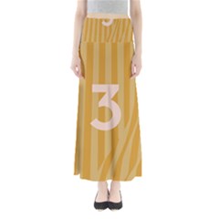 Number 3 Line Vertical Yellow Pink Orange Wave Chevron Maxi Skirts by Mariart