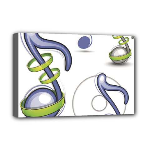 Notes Musical Elements Deluxe Canvas 18  X 12   by Mariart