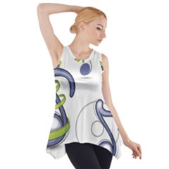 Notes Musical Elements Side Drop Tank Tunic