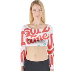 Question Mark Quiz Time Long Sleeve Crop Top