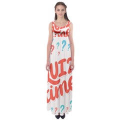 Question Mark Quiz Time Empire Waist Maxi Dress