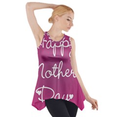 Valentine Happy Mothers Day Pink Heart Love Side Drop Tank Tunic by Mariart