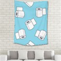 Roller Tissue White Blue Restroom Medium Tapestry View2