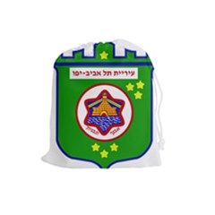 Tel Aviv Coat Of Arms  Drawstring Pouches (large)  by abbeyz71