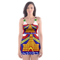 Tel Aviv Coat Of Arms  Skater Dress Swimsuit by abbeyz71