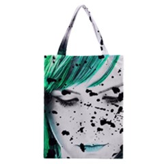 Beauty Woman Close Up Artistic Portrait Classic Tote Bag by dflcprints