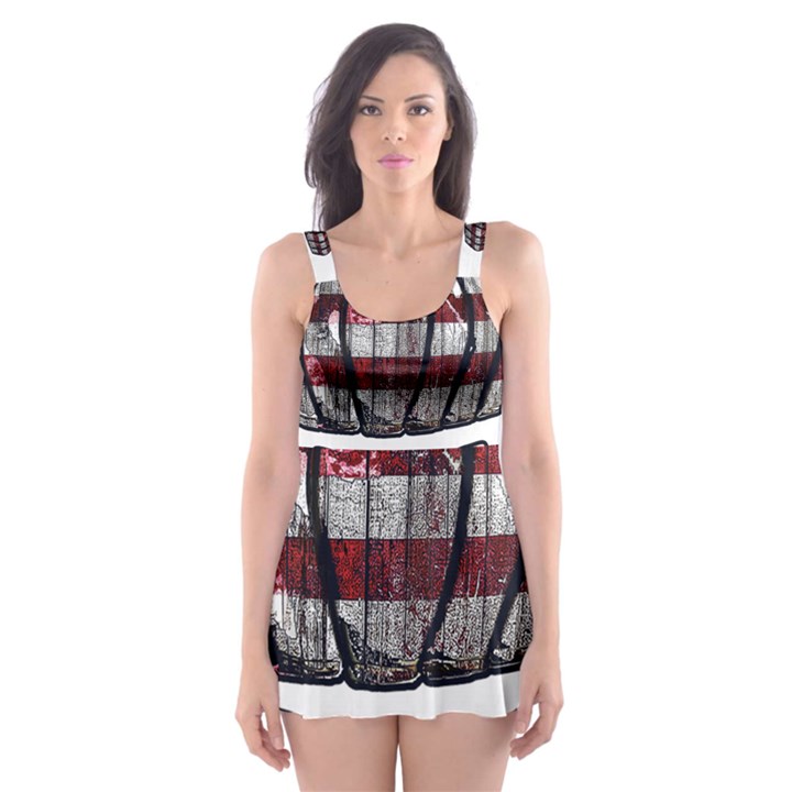 USA Bowling  Skater Dress Swimsuit