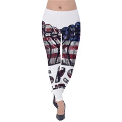 Usa Bowling  Velvet Leggings by Valentinaart