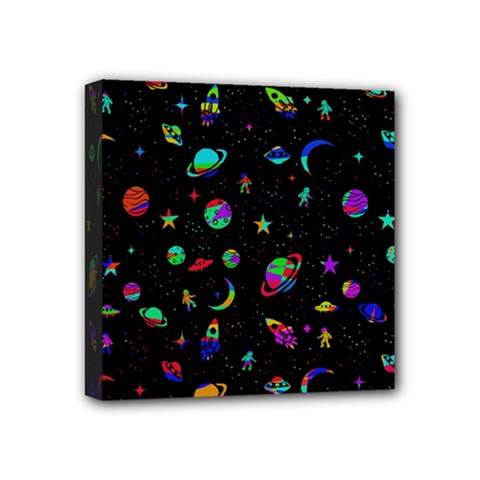 Space Pattern Mini Canvas 4  X 4  by Valentinaart