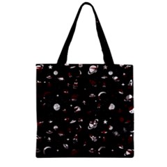Space Pattern Zipper Grocery Tote Bag by Valentinaart