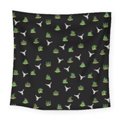 Cactus Pattern Square Tapestry (large) by Valentinaart