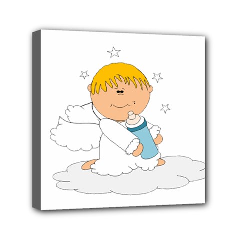 Angel Baby Bottle Cute Sweet Mini Canvas 6  X 6  by Nexatart