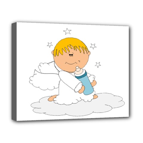 Angel Baby Bottle Cute Sweet Deluxe Canvas 20  X 16   by Nexatart