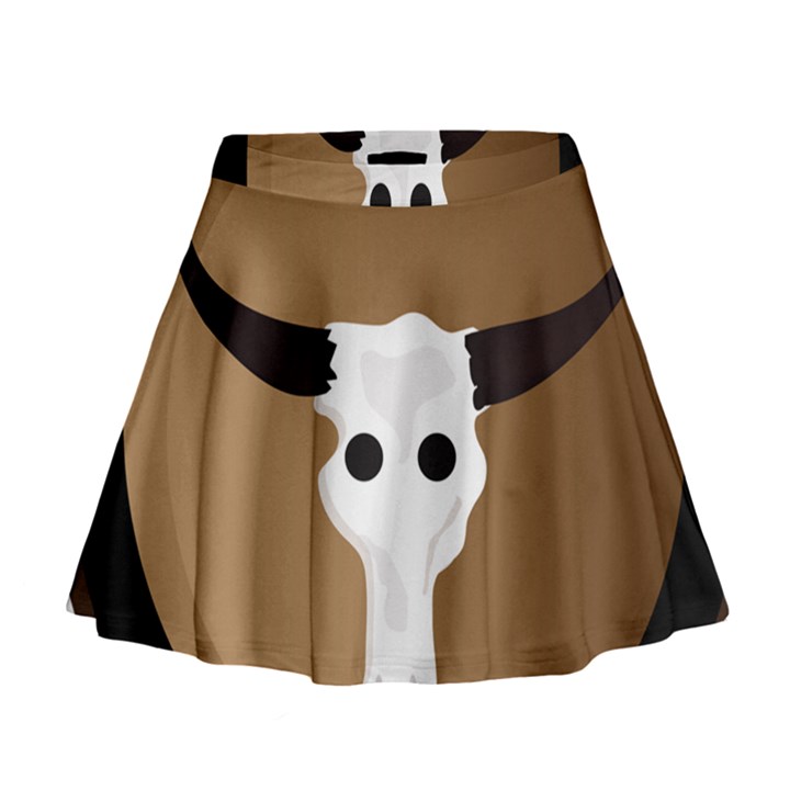Logo The Cow Animals Mini Flare Skirt