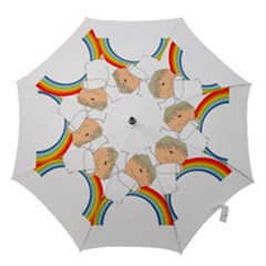 Angel Rainbow Cute Cartoon Angelic Hook Handle Umbrellas (medium) by Nexatart