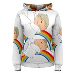 Angel Rainbow Cute Cartoon Angelic Women s Pullover Hoodie by Nexatart