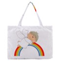 Angel Rainbow Cute Cartoon Angelic Medium Zipper Tote Bag View1