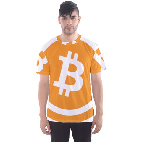 Bitcoin Cryptocurrency Currency Men s Sport Mesh Tee by Nexatart