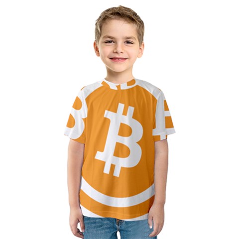 Bitcoin Cryptocurrency Currency Kids  Sport Mesh Tee by Nexatart