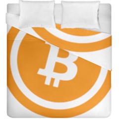 Bitcoin Cryptocurrency Currency Duvet Cover Double Side (king Size) by Nexatart