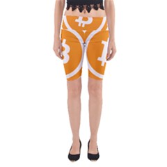 Bitcoin Cryptocurrency Currency Yoga Cropped Leggings by Nexatart