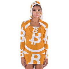 Bitcoin Cryptocurrency Currency Women s Long Sleeve Hooded T-shirt by Nexatart