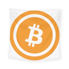 Bitcoin Cryptocurrency Currency Square Tapestry (small) by Nexatart