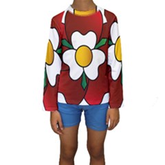 Flower Rose Glass Church Window Kids  Long Sleeve Swimwear by Nexatart