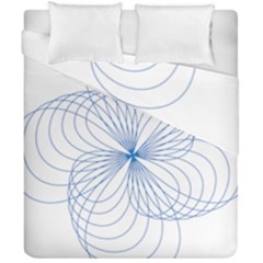 Blue Spirograph Pattern Drawing Design Duvet Cover Double Side (california King Size) by Nexatart