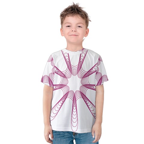 Spirograph Pattern Circle Design Kids  Cotton Tee by Nexatart