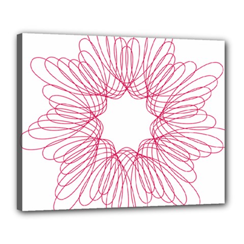 Spirograph Pattern Drawing Design Canvas 20  X 16  by Nexatart