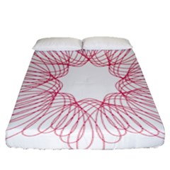 Spirograph Pattern Drawing Design Fitted Sheet (queen Size) by Nexatart