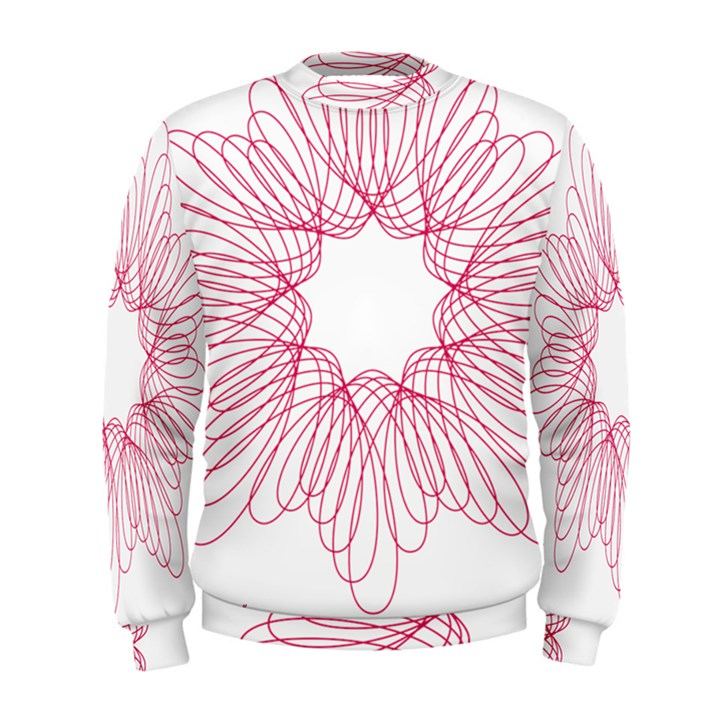 Spirograph Pattern Drawing Design Men s Sweatshirt